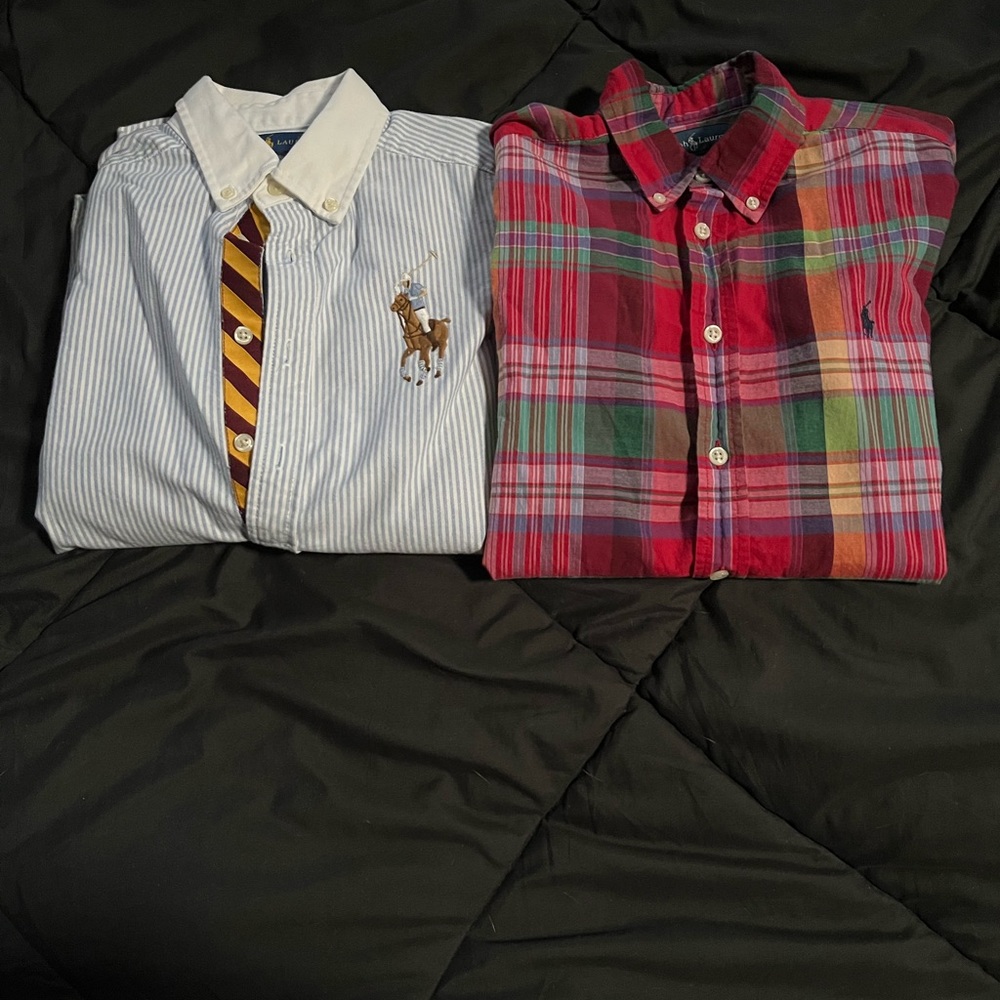 Boys Ralph Lauren Polo lot of dress shirts - Size 10/12